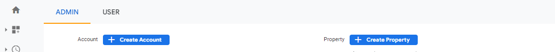 Google Analytics Interface with Property on the Right Hand Side