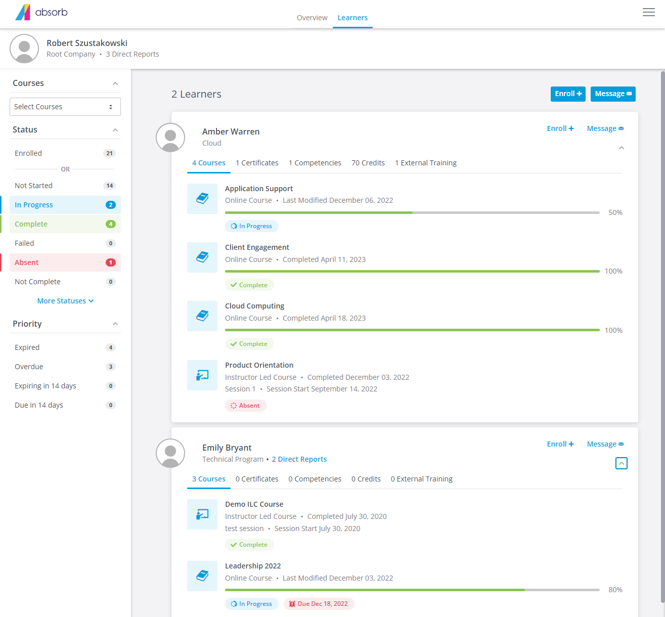 Learners View - Status Filters Applied.PNG