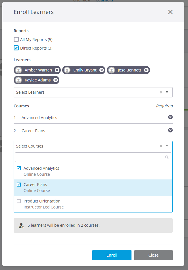 Learners View - Enroll Action Modal.PNG