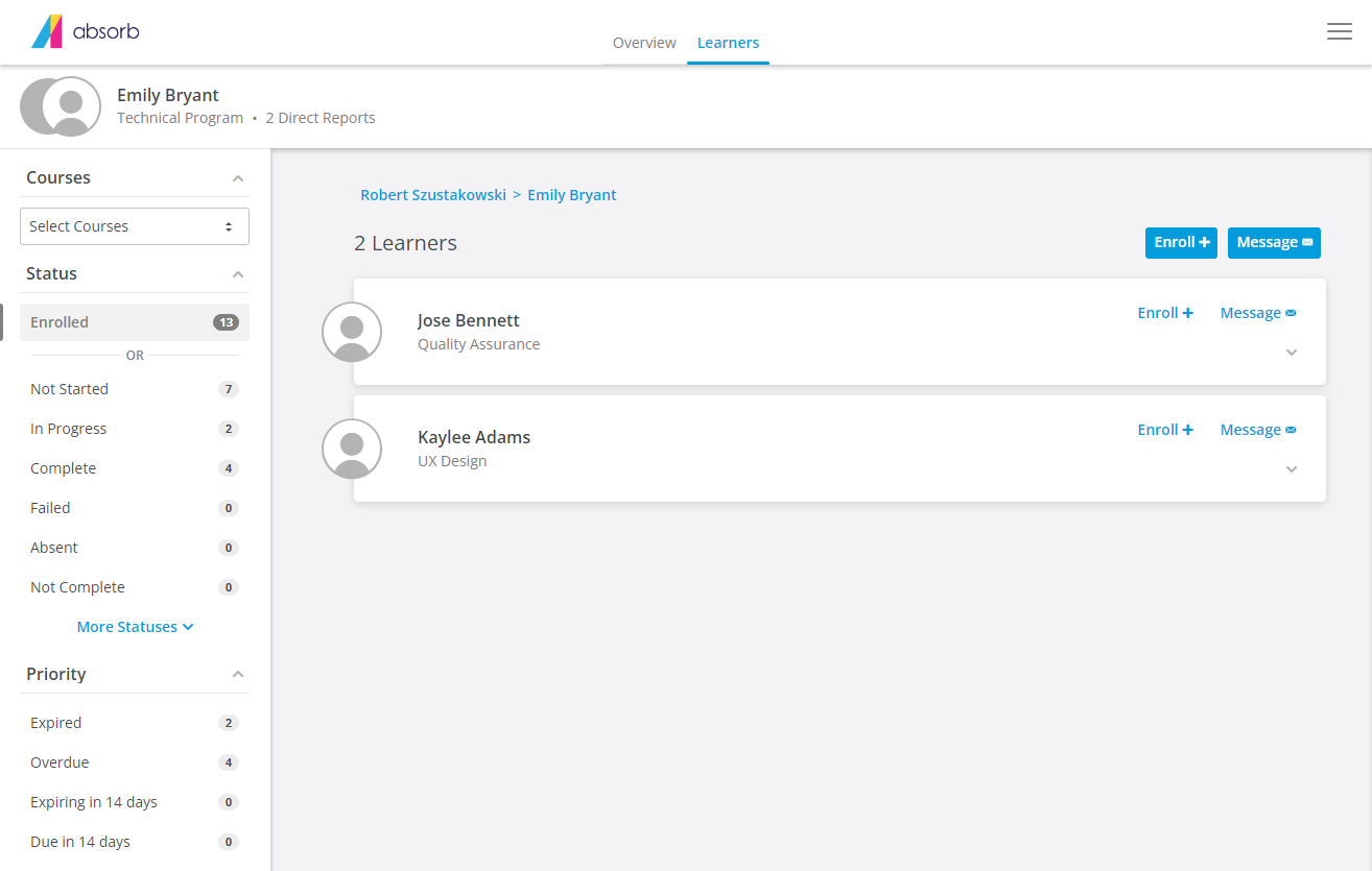 Learners View - Indirect Reports Displayed.PNG