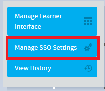 Manage SSO Settings button in the Absorb context menu