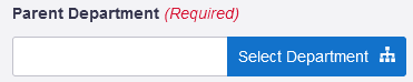 Select Department button used to choose the Parent Department