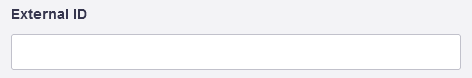 External ID field on the Add Department page