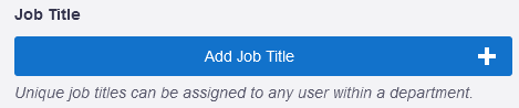Add Job Title button under the Field Values section