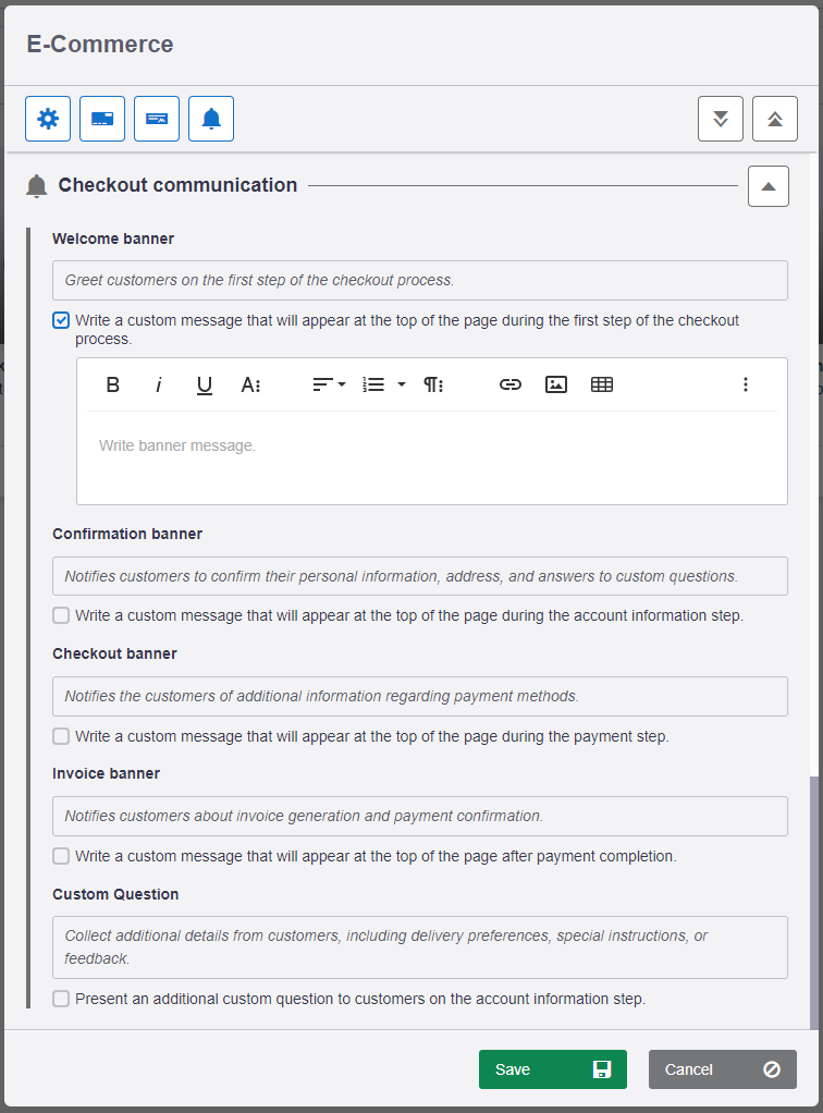 E-Commerce Settings - Checkout Communication.png