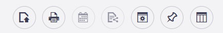 Report Action Toolbar showing generate, share, export, and pin options