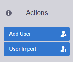 Actions menu with no items selected