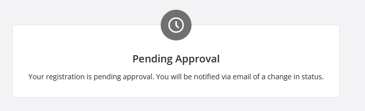 Learner view of course enrollment pending approval