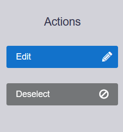 Edit option in the Translation Action Menu