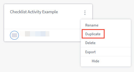 Screenshot: Duplicate dashboard