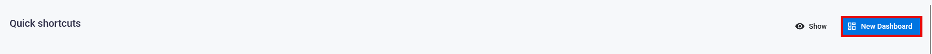 Admin Hub toolbar with the New Dashboard button