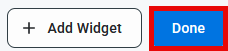 Done button in the Dashboard editor