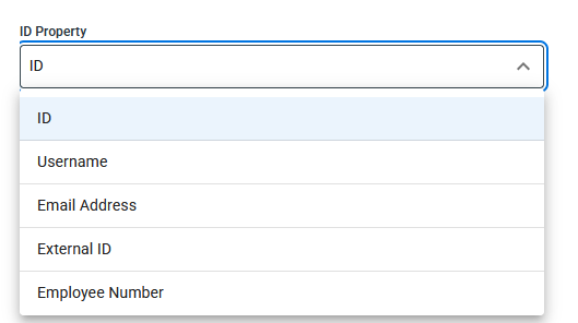 ID Property field in the Absorb Admin Experience