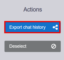 Export chat history button in the Aura Chats report