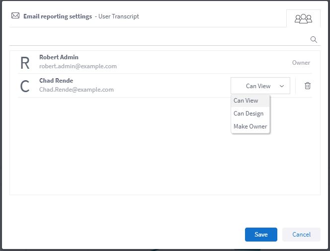 Change owner of an Analyze Dashboard.
