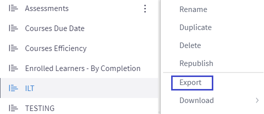 Export a single Analyze Dashboard as a .dash file from the Dashboard menu.